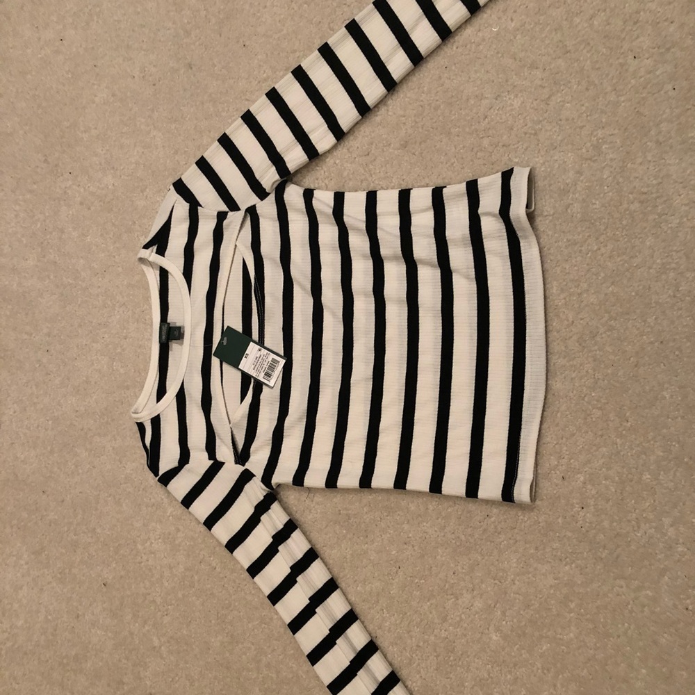 long sleeve cut out tee